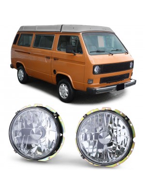 Přední kulatá světla Volkswagen Transporter T3 (1979-1992) čirá